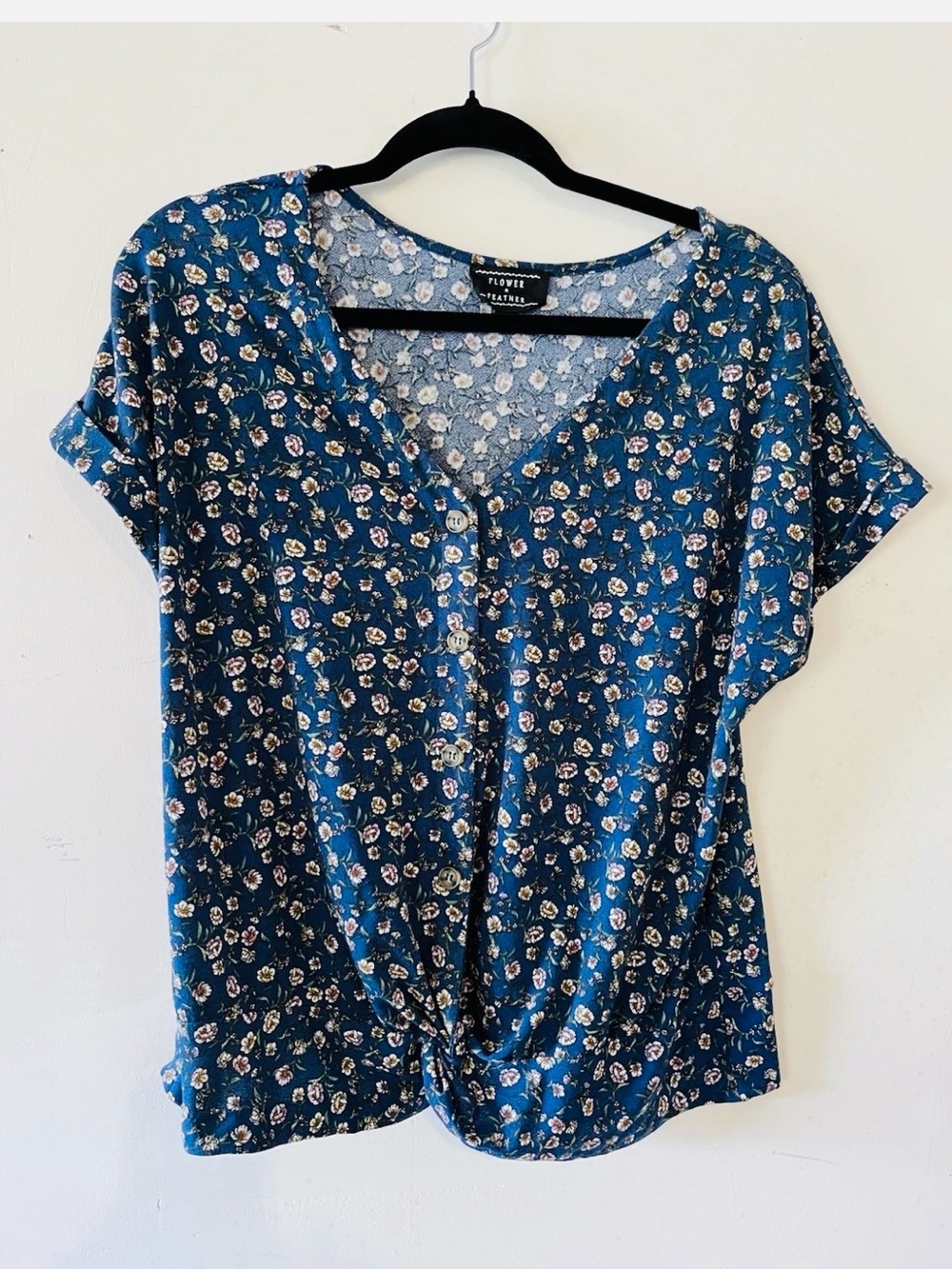 Flower and Feather Women’s Large Floral Boho Blouse.